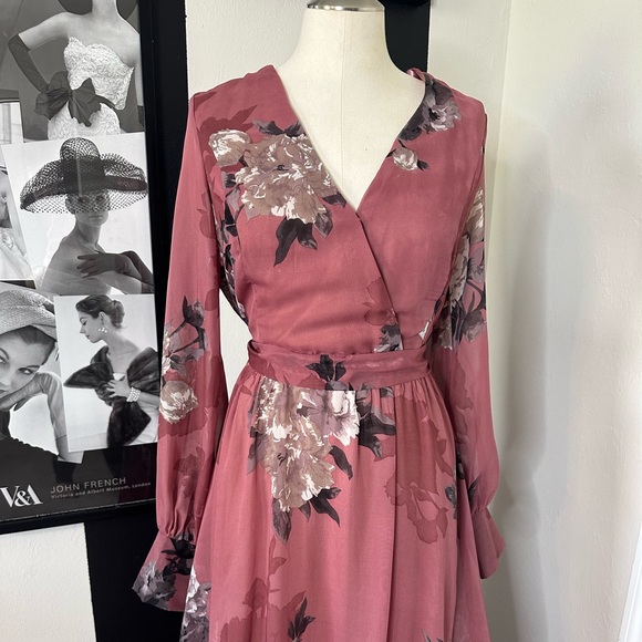 Windsor Paola Formal High Slit Chiffon Dress - Picture 2 of 5